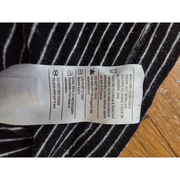 Vince Womens Striped Scoop Neck 3/4 Sleeve Top Gray Sz Small Lightweight A001048 - Picture 6 of 8